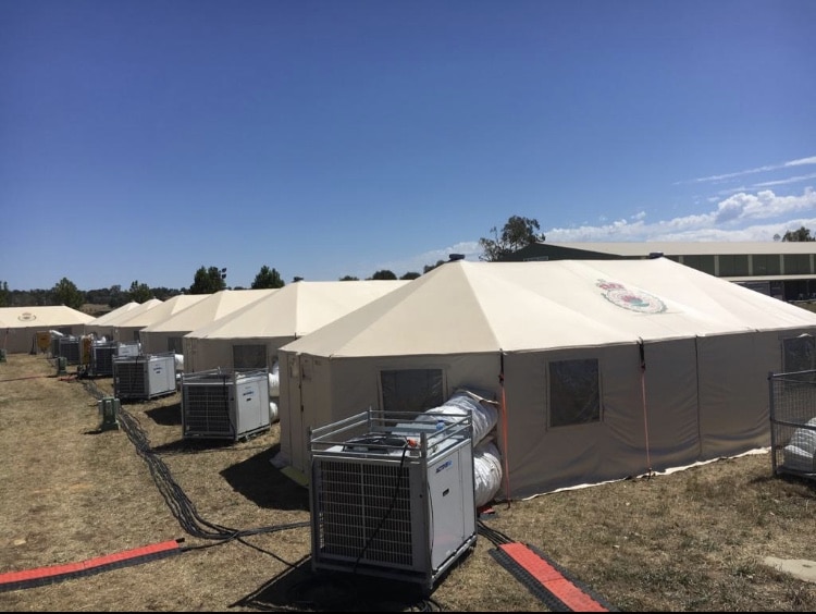Air Conditioning and Power for Temporary Camps
